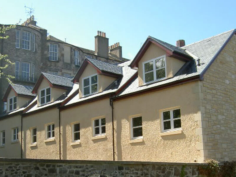 New Townhouses in Central Edinburgh - Rear view